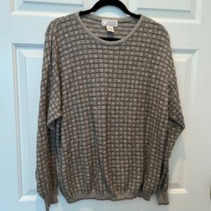 Murano Pre-Owned Light Weight Mens Sweater Size L Green/Grayish